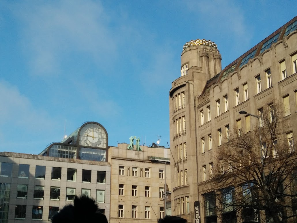 Revolutionary landmark in Prague New Town